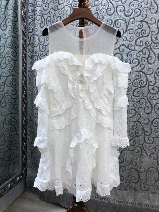 Gamme Haut Mode Robe Couture Défilé 2019 226 Des Nouveau Mince Femmes De Épaule Lotus 5qFtwC