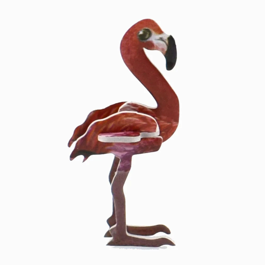 

DIY 3d Pink Crane Action figures Paper Dimensional Model Assembled Teaser Learning Educational Games Toys Children Jigsaw Toys