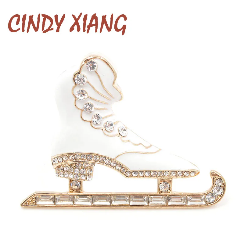 Женская брошь в виде фигурного конька CINDY XIANG милое украшение с эмалью и стразами