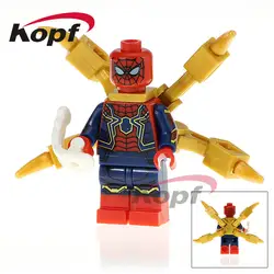 Один продажи бесконечности войны Мстители 3 Супер Герои Железный Человек-паук Corvus Glaive Черная Вдова строительных блоков детские игрушки XH 819
