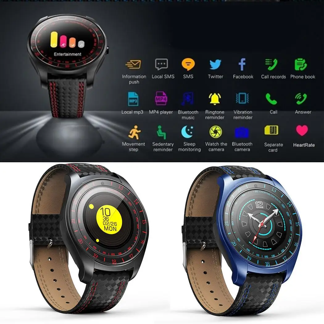 

Support Card Heart Rate Monitoring Bluetooth Sports 2 hours Step 72 hours Counter Micro Sim Smart Watch