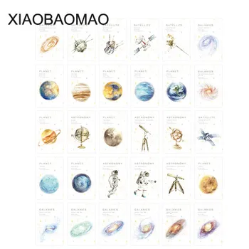 

30 Sheets/Set Planet Star Postcard/Greeting Card/Message Card/Birthday Letter Envelope Gift Card Bookmark XLG934