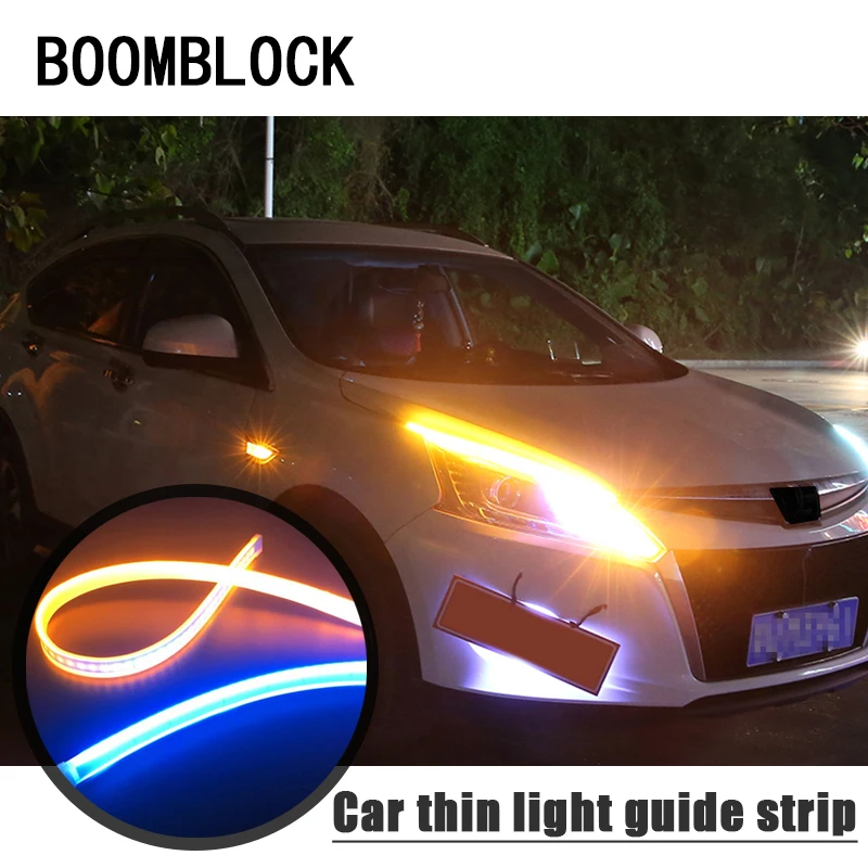 Daytime Running Flowing Lamp Headlight Flexible Soft Tube Guide Strip