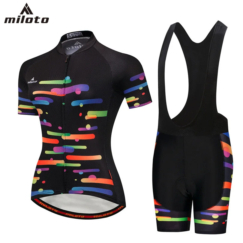 Black Reflective Cycling Clothing Short Sleeve For Women 2018 New