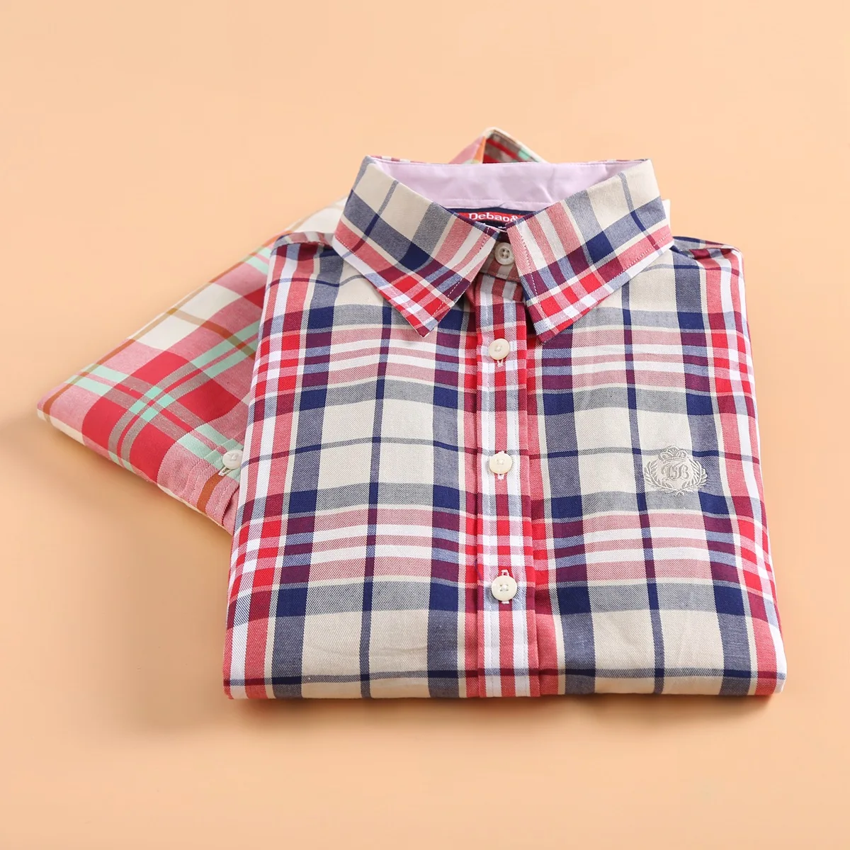  2018 New Fashion Women Plaid Shirts Long Sleeve Blouses Brand Lady Office 100% Cotton Casual Shirt 