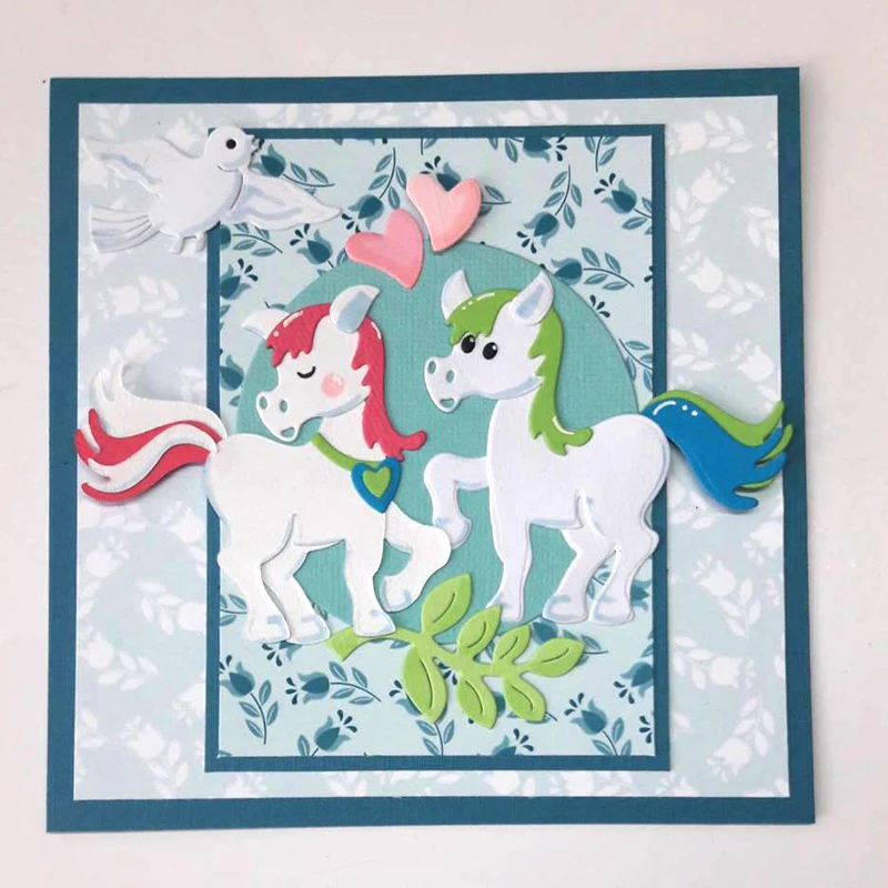 

LuckY Craft Horse Puzzle Set Metal Cutting Dies for DIY Scrapbooking Embossing Paper Cards Making Crafts Dies Cut New 2019