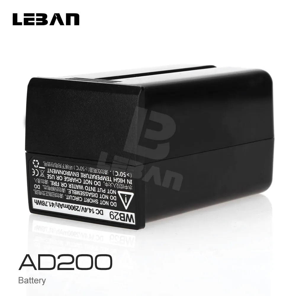 Аккумулятор Godox AD200 WB29 14 4 В 2900 мА · ч для вспышек бесплатная доставка упаковка