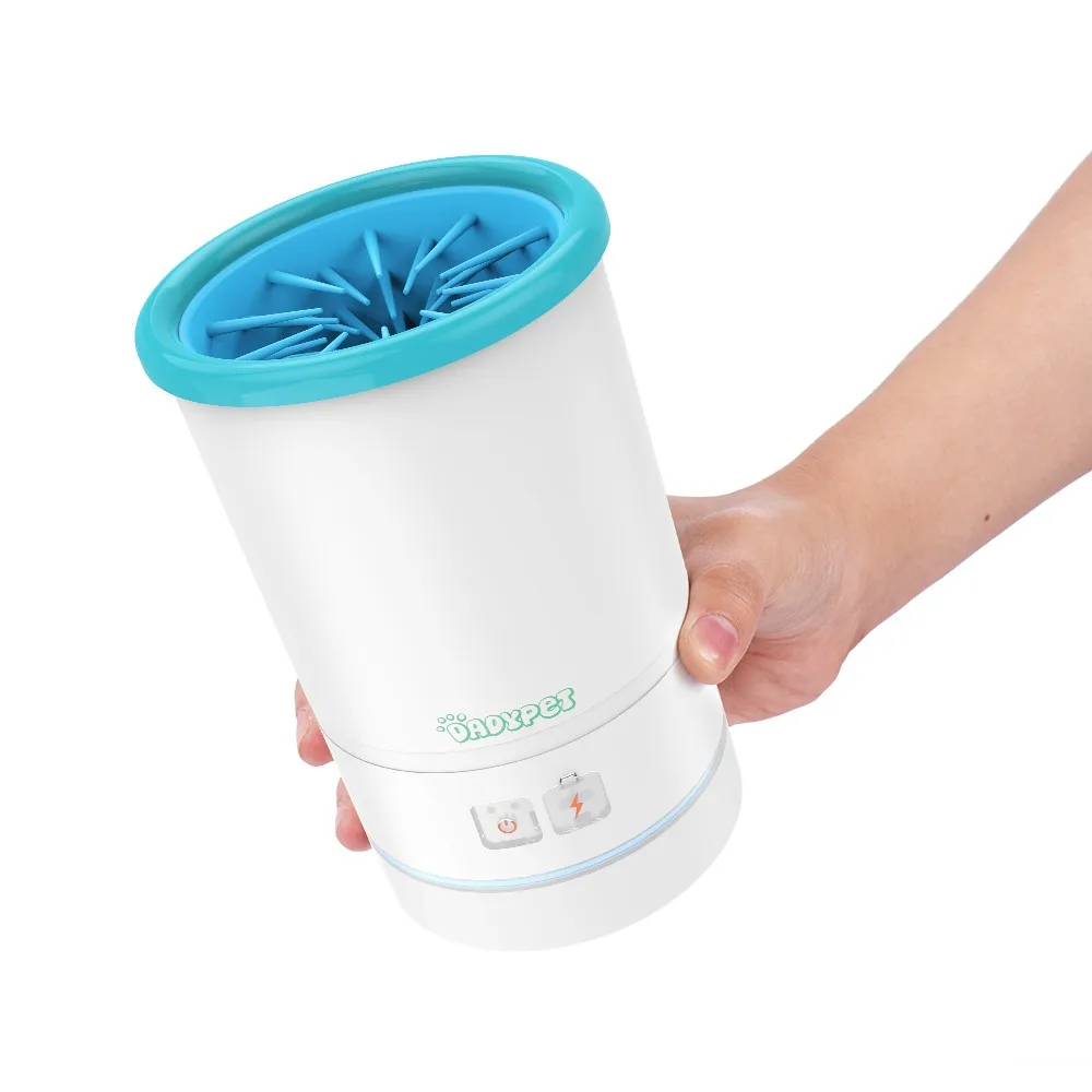 

Portable Dog Paw Automatic Washer with Towel - Automatic Pet Paw Washer Cup for Dogs, Cats - Silicone Dog Feet Cleaner