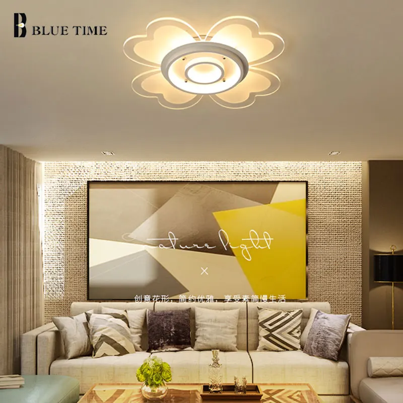 

New Modern Led Chandelier For Living Room Bedroom Ding Room Lampara De Techo Indoor Lighting Luminaire Flower Shape AC110V 220V