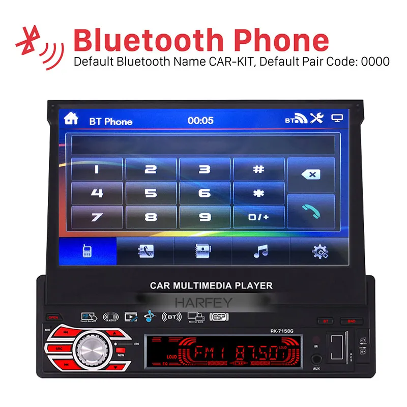 Cheap Harfey Clearance 7" 1 Din head unit Auto Touchscreen Universal Car Radio GPS Multimedia Player Support DVD Player MP5 USB SD 3 Cheap Harfey Clearance 7" 1 Din head unit Auto Touchscreen Universal Car Radio GPS Multimedia Player Support DVD Player MP5 USB SD 3