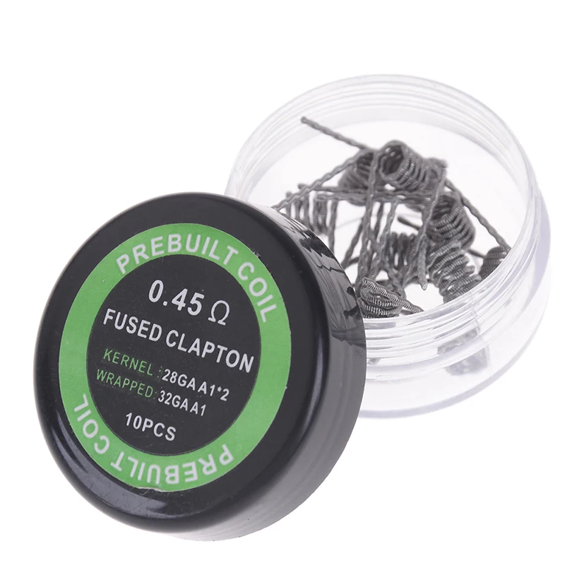 

10Pcs Twisted Fused Hive Clapton Coils Premade Wrap Alien Mix Twisted Quad Tiger Heating Resistance Rda Coil
