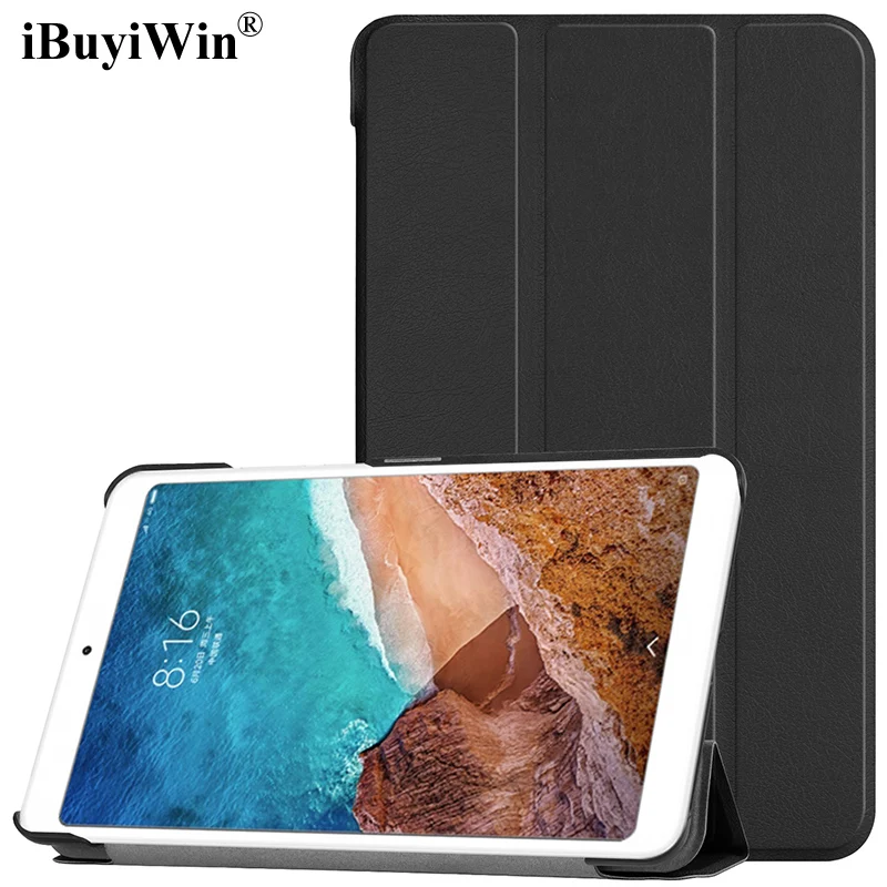 Ultra Thin Folding Stand Smart Cover PU Leather Case for Xiaomi Mi Pad 4 MiPad 4 8.0 inch Tablet Case Auto Sleep/Wake+Film+Pen asling ultra thin protective film for xiaomi mi 6x