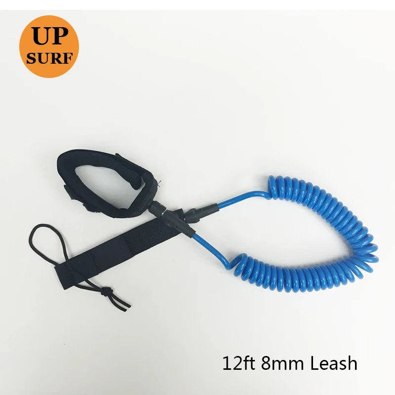 

Good Quality Surfing Leash 12ft Coiled Leash 8mm Leash Super strong webbing Coil Leash