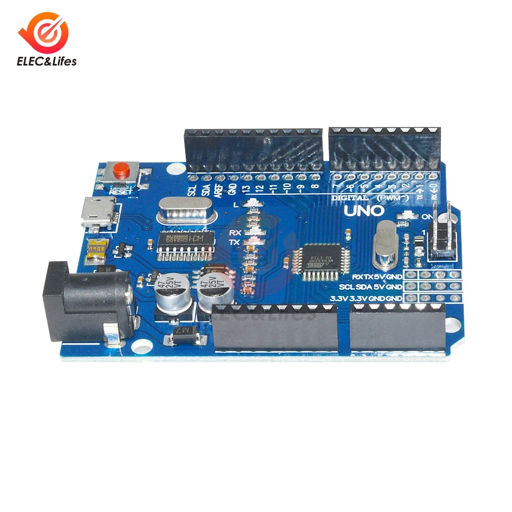 Мини USB плата UNO R3 CH340G MEGA328P UNO R3 ATMEGA328P AU совместимый CH340 для Arduino Micro USB DIY Kit ATMEGA328P-AU