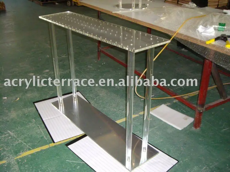

Mirrored Lucite Event and Party Display Stand-120w*30d*91h cm -Flat packed