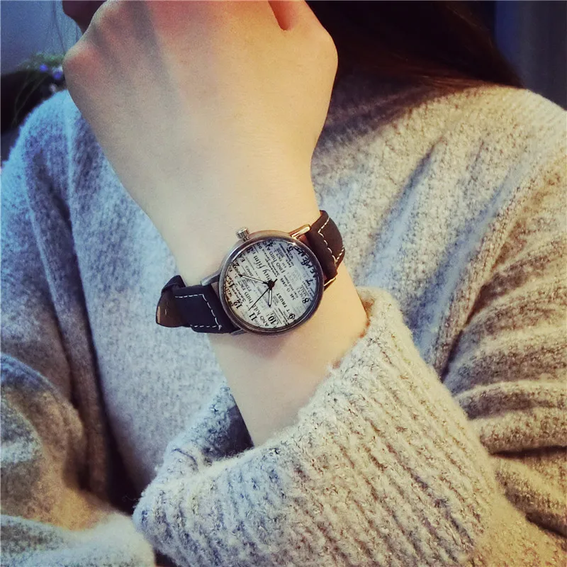 Vintage Vigilanza Del Quarzo del Cuoio Orologio Quadrante Rame Cartamodello  Sen femminile Collegio di Stile Di Modo Delle Ragazze Casuali Orologi Da  Polso|girls casual dresses 7 16|watch repair tool kitgirls crochet dress