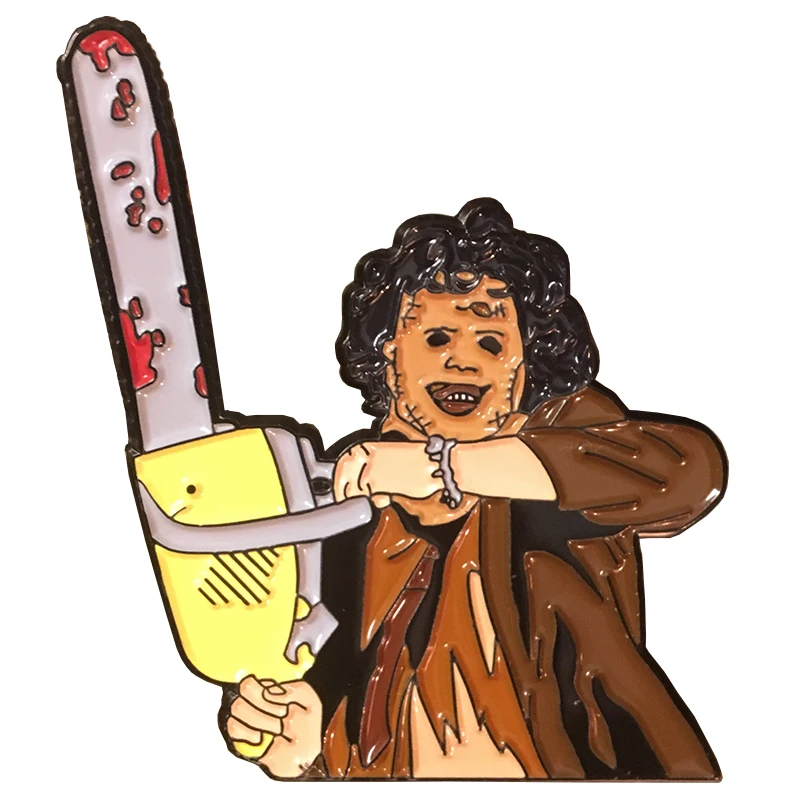 LEATHERFACE Soft Enamel Horror Pin