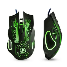 EASYIDEA Wired Gaming Mouse 5000dpi Professional USB Mouse Mice Changeable LED Light 6 Buttons Computer Optical Mouse For Gamer