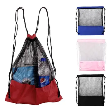 

Mesh Drawstring Tote Sport Pack Clothes Shoe Travel Bag Beach Bag Toys Shoes Clothes Organizer