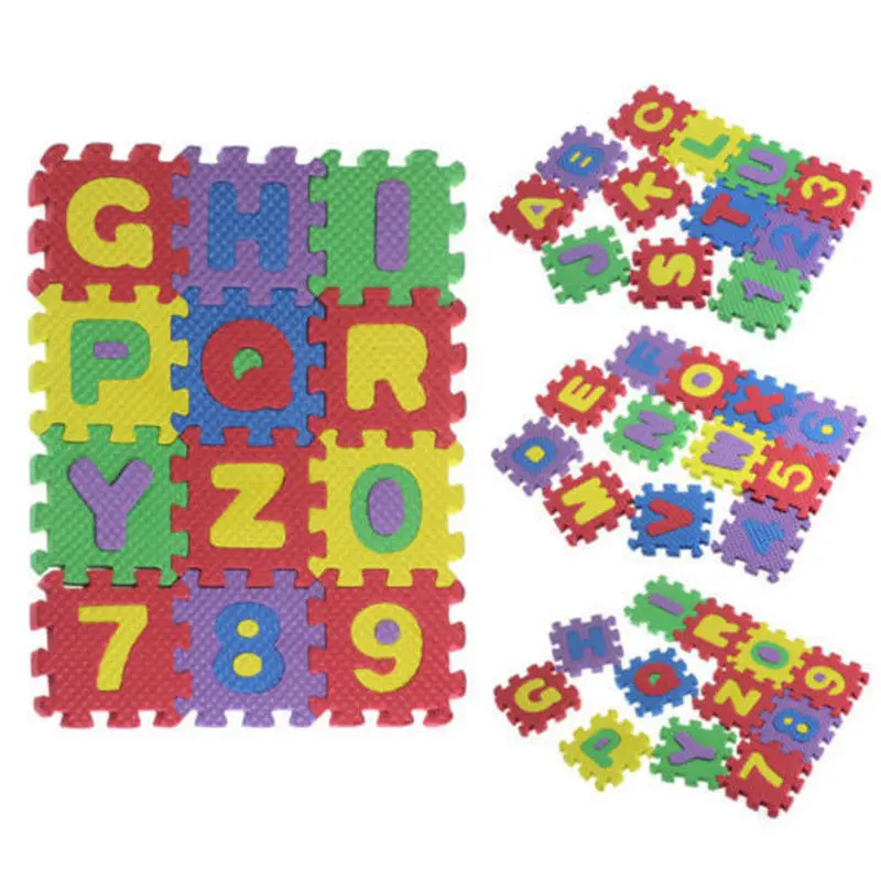 Large Size Foam Alphabet Childeren Soft Jigsaw Puzzle Play Learning Mat Numbers Funny Toys Mat