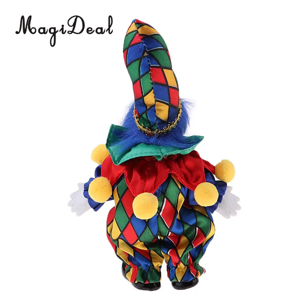 6inch Funny Clown Man Doll Wearing Colorful Costume Halloween Ornament #3