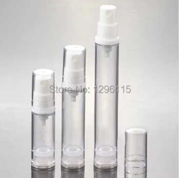 

100pcs 15ml Vacuum bottles / high - end Refill botte / refillable airless spray pump bottle for travel kit