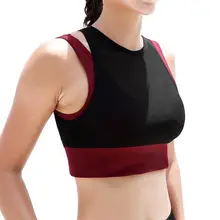 Спортивное не стальное кольцо, противоударное Спортивное нижнее белье, женское Сетчатое трикотажное сшивание, увеличенный уплотненный дышащий бюстгальтер для фитнеса