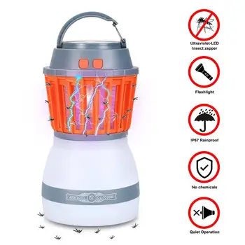 

SOLLED Multifunction 5V Portable 2 in 1 LED Camping Light Mosquito Killer Lamp with Solar Panel for Garden Hiking Home Use