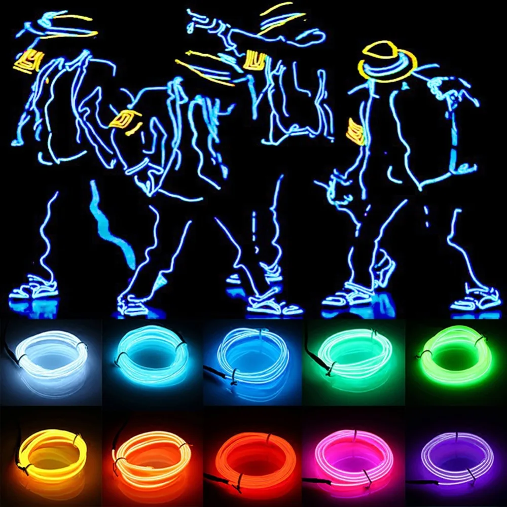 kone Parametre Let at ske 3v Aa Battery Waterproof Led Strip Glow El Wire Rope Tape Cable Strip Led  Neon Lights Shoes Clothing Car Flexible Neon Light - Led Strip - AliExpress