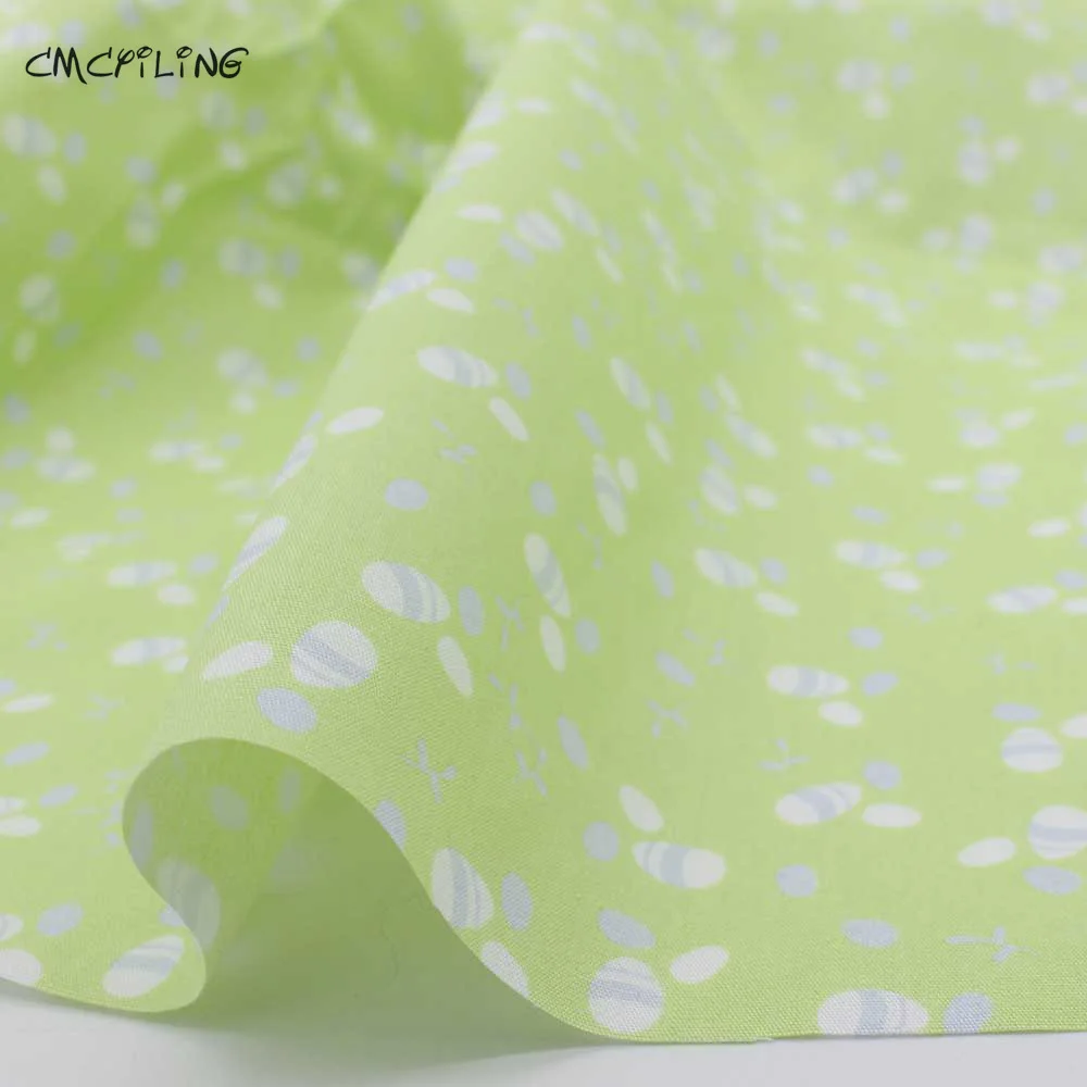 Cmcyiling Fresh Lovely Green Japanese Fabrics Printed Poplin Cotton