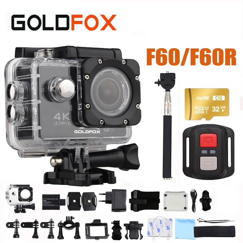 

Newest Original GOLDFOX SJ 4000 4K Action Camera Full HD 4K WIFI 2.0" Screen Mini Helmet Go Waterproof pro Sports DV Camera 16MP