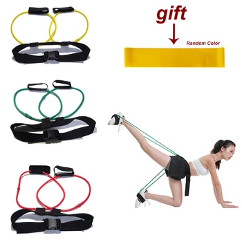 

Women Booty Butt Band Resistance Bands Adjustable Waist Belt Pedal Latex Band Exerciser For Glutes Muscle Rope Workout Fitness