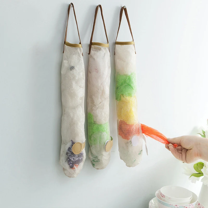 

Storage Kitchen Bag Mesh Net Breathable Fruit Vegetable Creative Furnishing Hollow Breathable Hanging Garlic Onion Storage Bag