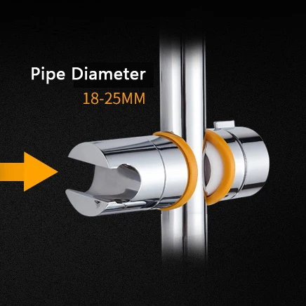 Универсальный 18-25 мм O.D. Регулируемый держатель кронштейна для ручного душа для ползунок слайдера для ванной комнаты ABS хромированный