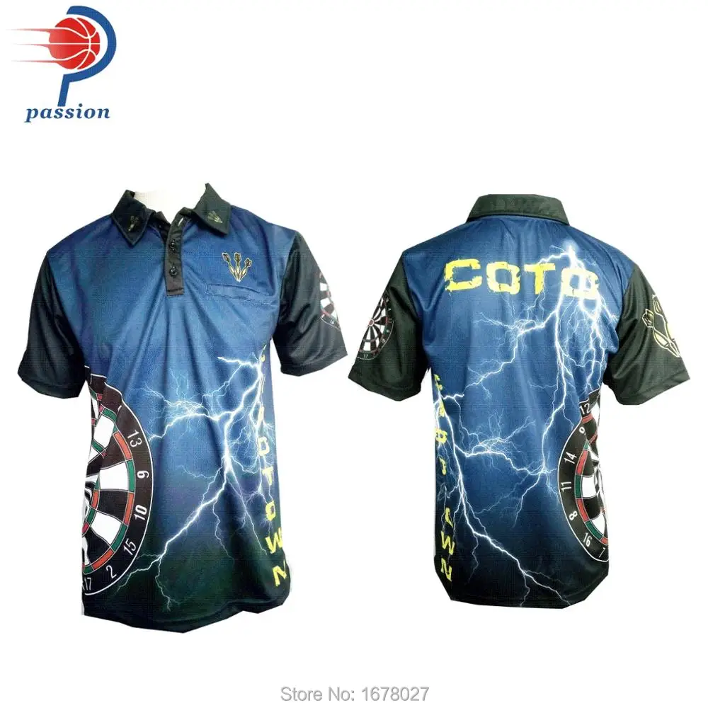 

Sublimated darts shirts with front pocket