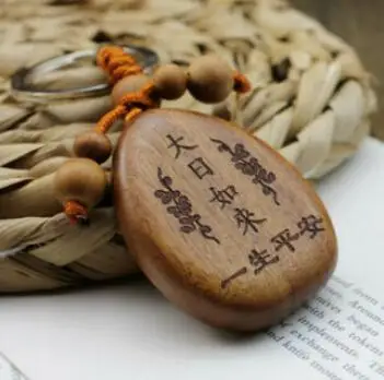 Деревянные резные китайские дари Будда Куан йин Статуэтка-подвеска брелок