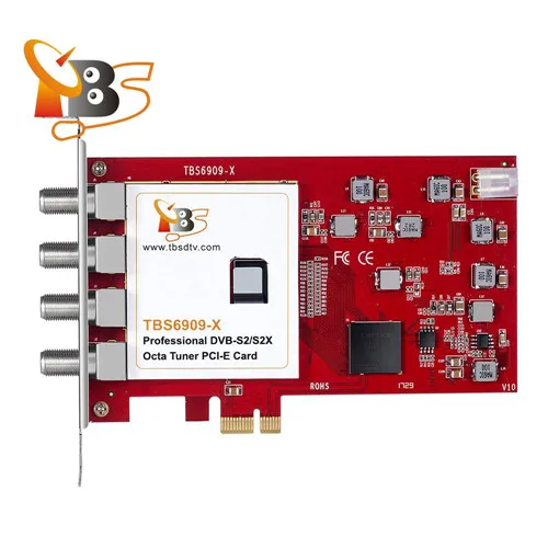 TBS6909X DVB-S/S2/S2X 8 Octa tv-тюнер PCIe карта для просмотра и записи спутник FTA каналов/радиопрограмм на ПК