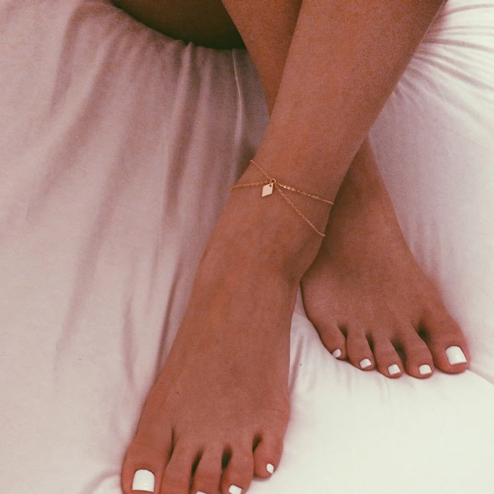 

Bohemian Double Metal Chain Anklet Dainty Jewelry Ankle Bracelet For Women Foot Jewelry Summer Barefoot Beach Anklets Gift