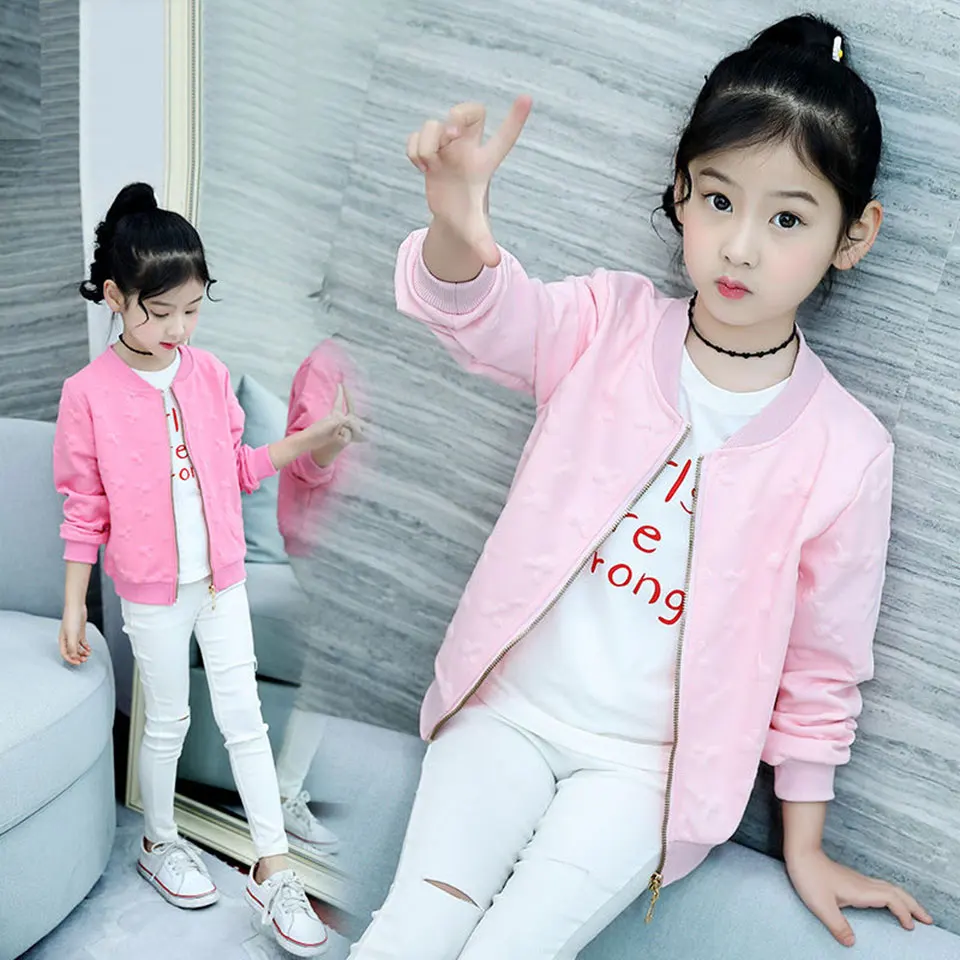 

2019 New Spring Baby Girls Clothes O-neck Collar Coat Warm Jacket 6 7 8 9 10 11 12 12 Years Girls Clothes Jacket Outerwear