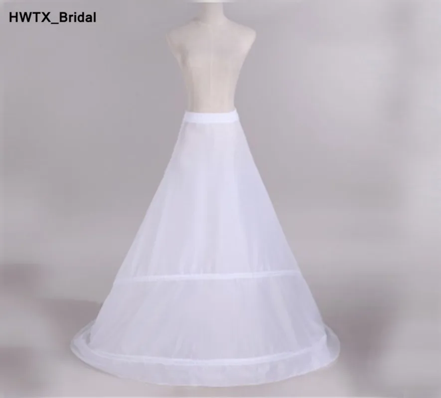 Нижняя юбка Свадебная юбка Слип Свадебные аксессуары Chemise 2 Hoops для линии хвост платье Petticoat кринолин новая дешевая распродажа