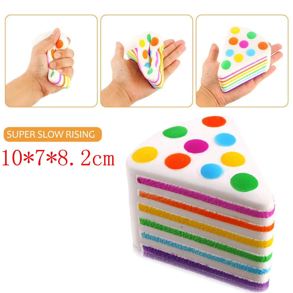 

Decompression Toys Jumbo Rainbow Cake squishy Healing Fun Kid Toy Gift Stress Reliever Decor squishy Jouets anti-stress toy