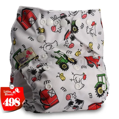 498 Littles& Bloomz детские моющиеся многоразовые подгузники из настоящей ткани с карманом для подгузников, чехлы для подгузников, костюмы для новорожденных и горшков, один размер, вставки для подгузников - Цвет: 498