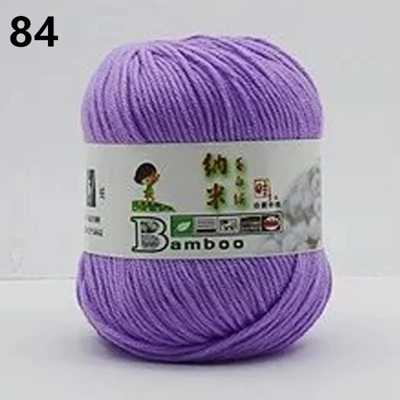 6ply акриловый Yarnsilk белок хлопок мягкое качество детский двор для ручного вязавязаный крючком ручной вязки DIY пряжа 50 г - Цвет: 84