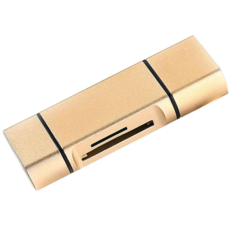 

100% New 3 in 1 OTG Micro USB Crad Reader Type-C Flash Drive Adapter Connector Super Speed USB 2.0 TF SD Card Reader