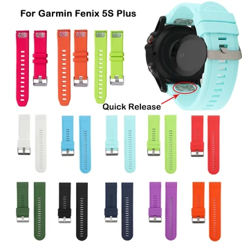 

20MM Watchband Strap for Garmin Fenix 5S 5S Plus smartWatch Quick Release Silicone Easyfit for Garmin Fenix5S Wrist Band Strap
