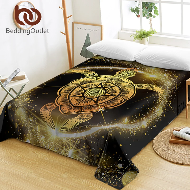 Aliexpress Buy BeddingOutlet Turtles Bed Sheets Animal Flat Sheet