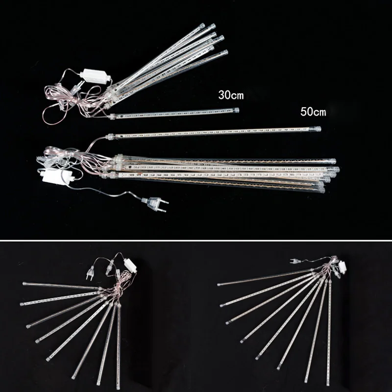 

HOT 8 Tubes Meteor Effect Glow Sticks LED String Light Rain Snowfall Lights Decor Lamp LSF99
