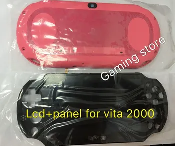 

original new for ps vita for psvita psv 2000 lcd screen assembled black + rose pink back cover with panel