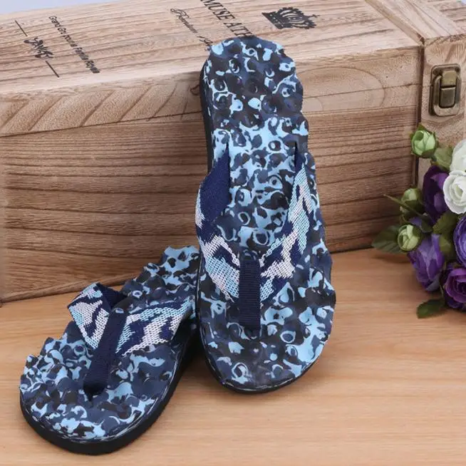 Summer Camouflage Flip Flops Shoes Sandals Slipper Indoor Outdoor Leather Womens Mens Slippers Beach Shoes Flip-flops Non Slip