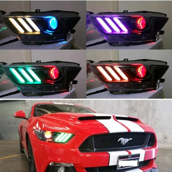 

1SET RGBW LED DRL Board Car Lights Daytime Running Lights for Ford Mustang 2015--2017